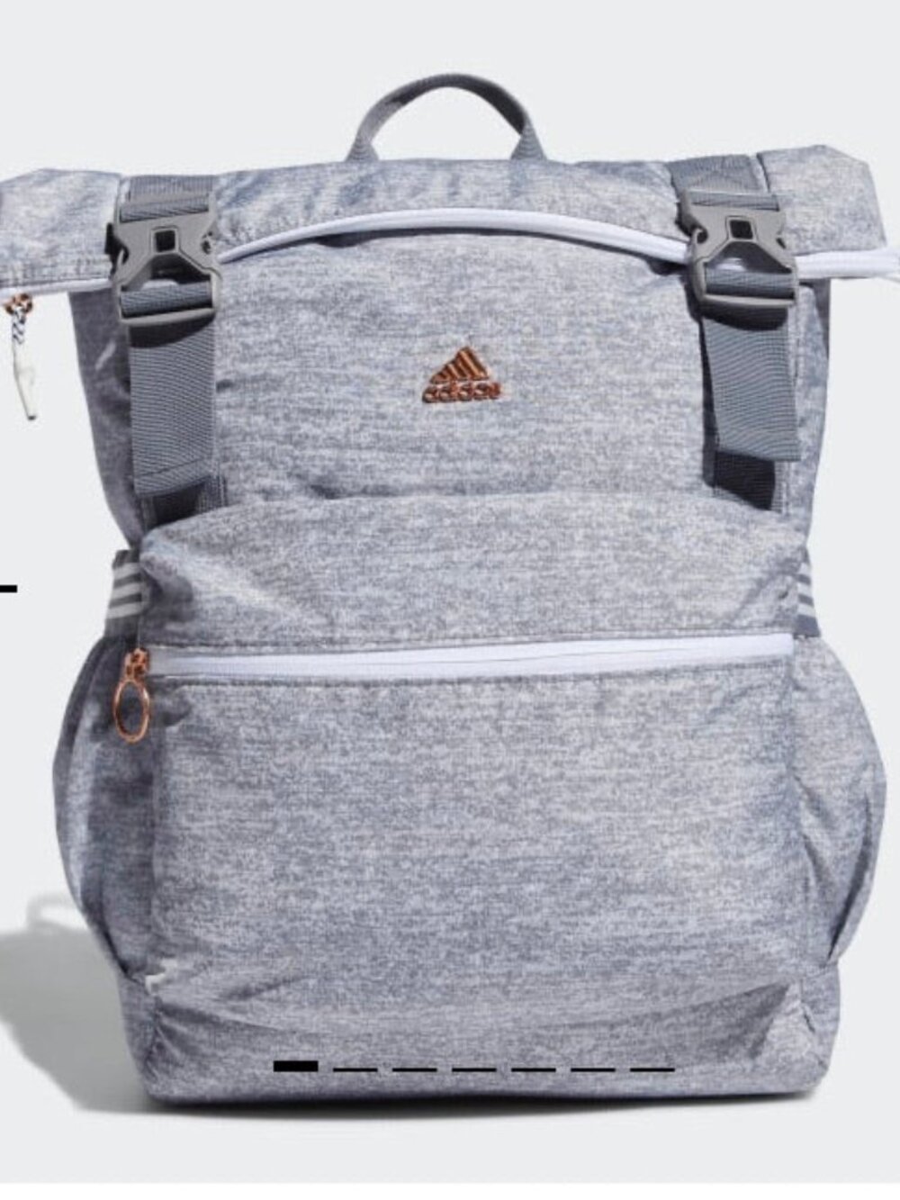 Adidas Women's Yola II Yoga Gym Travel Backpack - Gray/Rose Gold